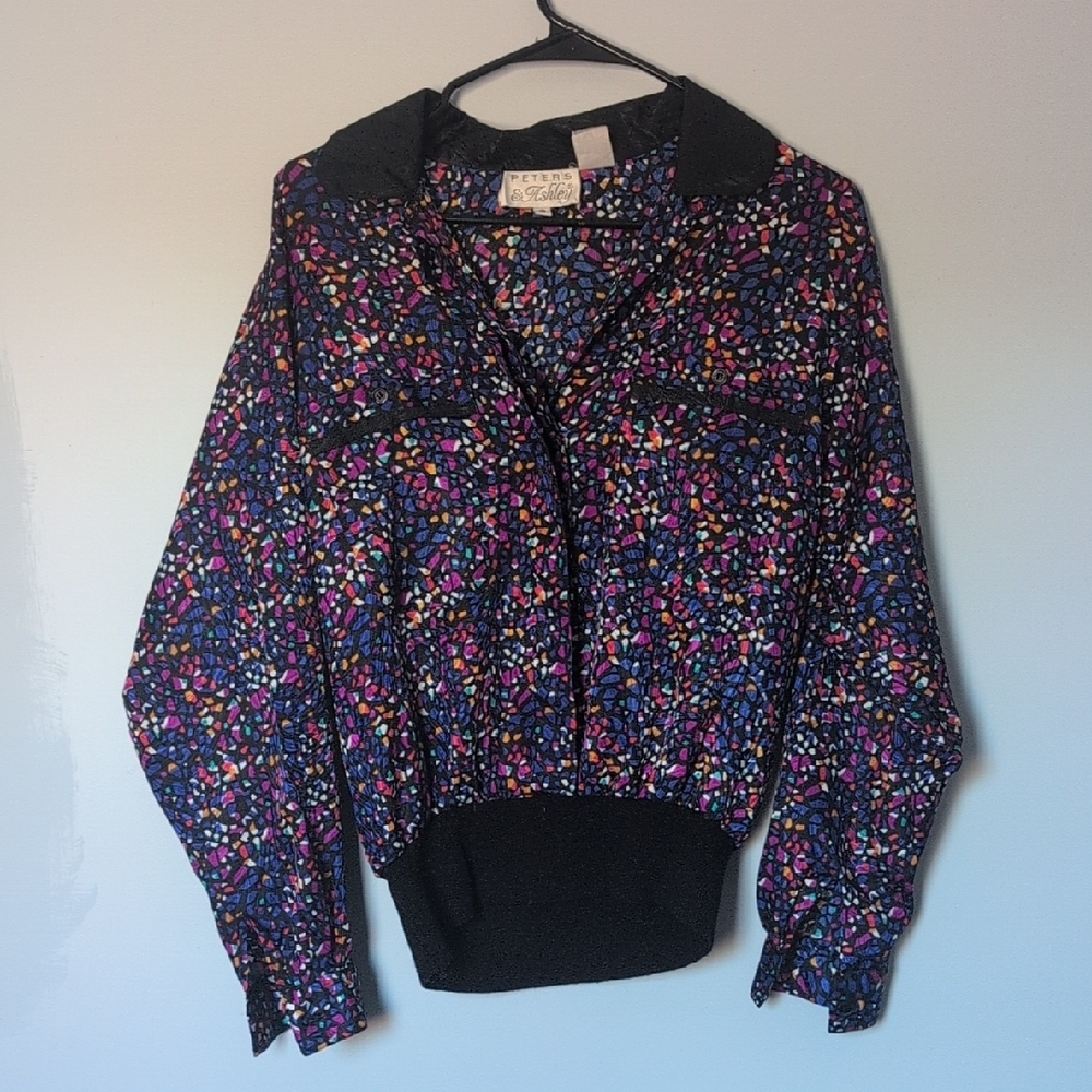 Vintage Colorful Patterned Blouse